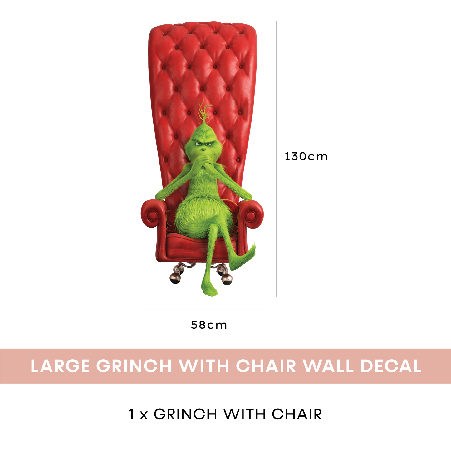Grinch in Chair Wall Decal