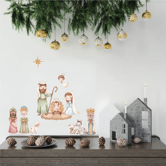 Nativity Scene Wall Decal Set