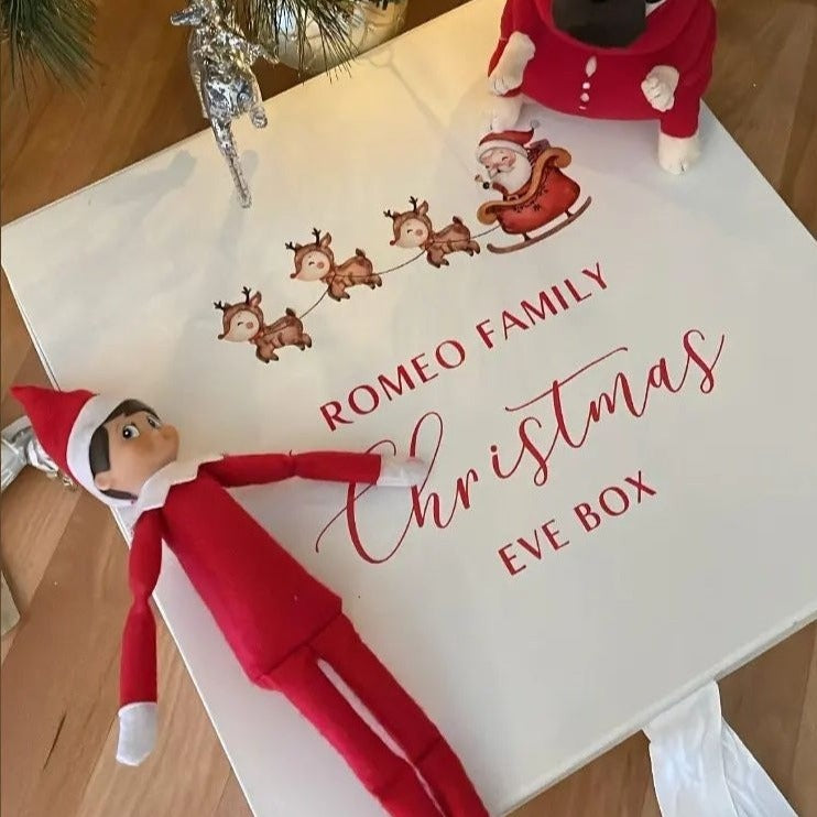 White Christmas Eve Box - Santa Sleigh