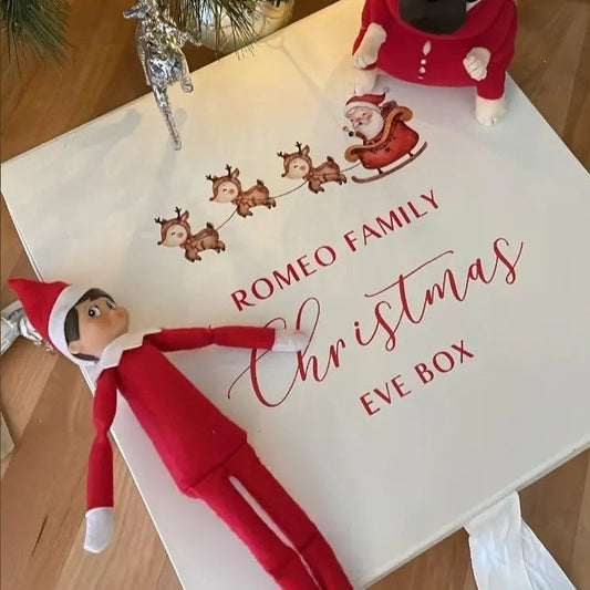 White Christmas Eve Box - Santa Sleigh