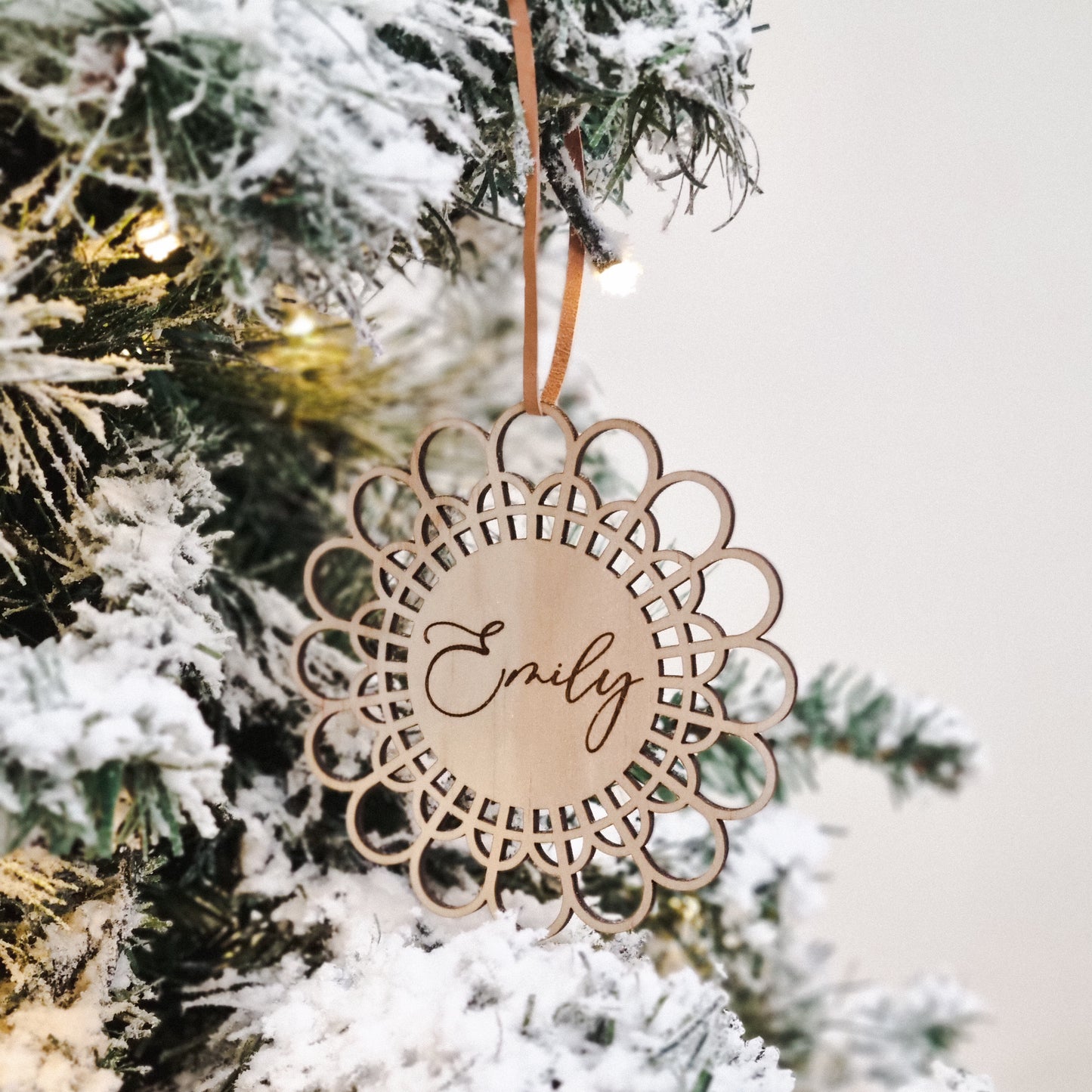 Personalised Rattan Christmas Baubles