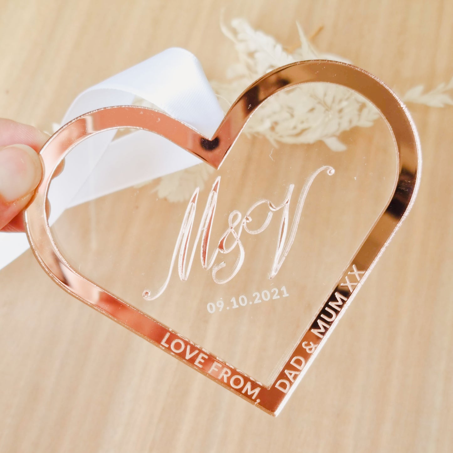 Personalised Heart Wedding Charm