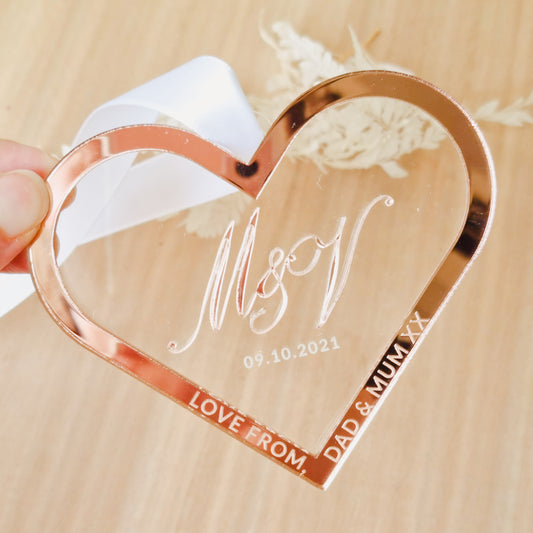 Personalised Heart Wedding Charm