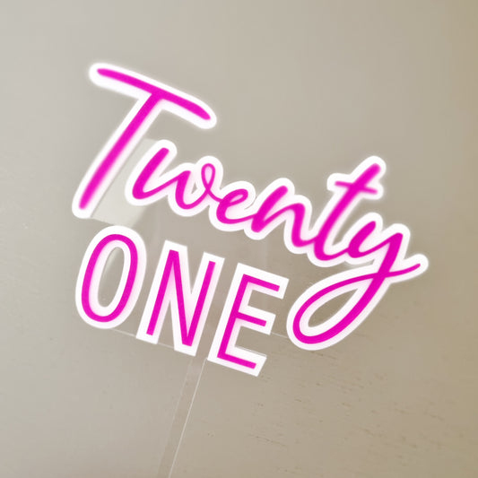 Twenty One Cake Topper