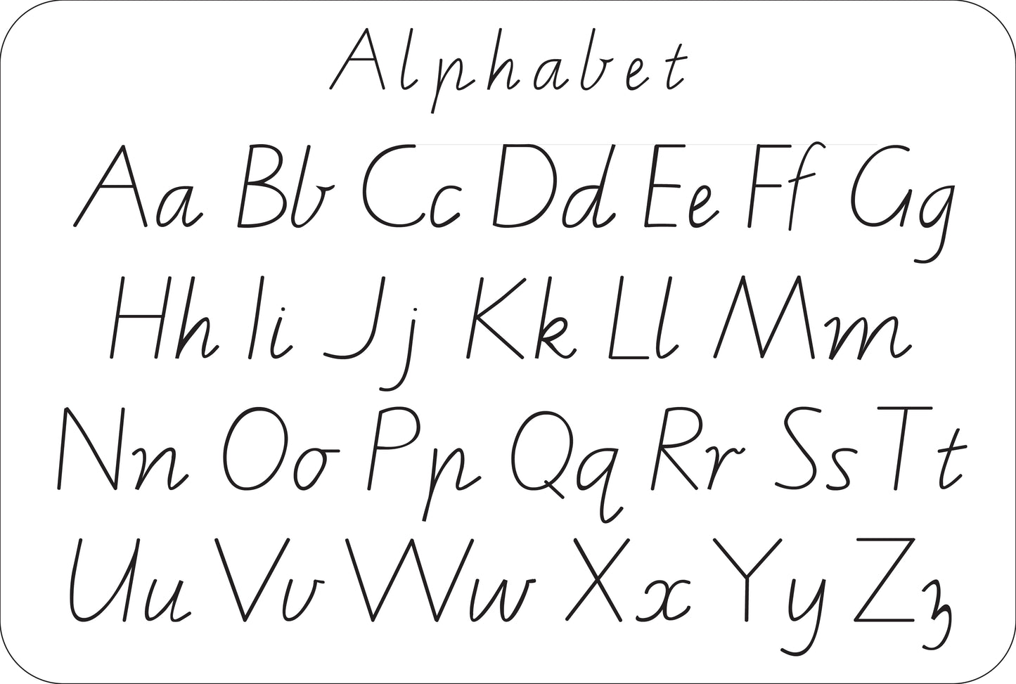 Alphabet Trace and Wipe Board