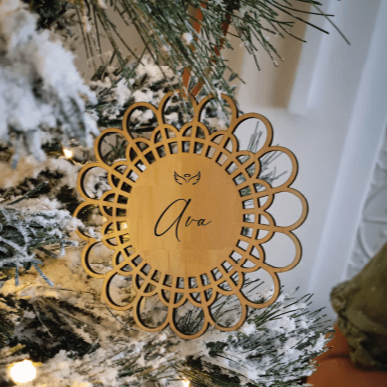 Personalised Rattan Christmas Baubles
