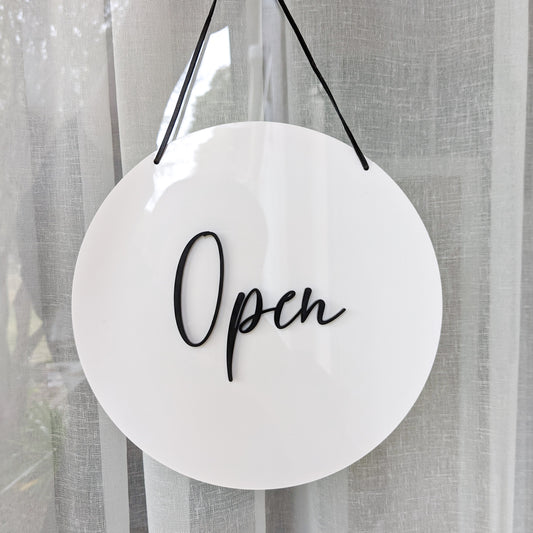 Open and Close  3D Sign