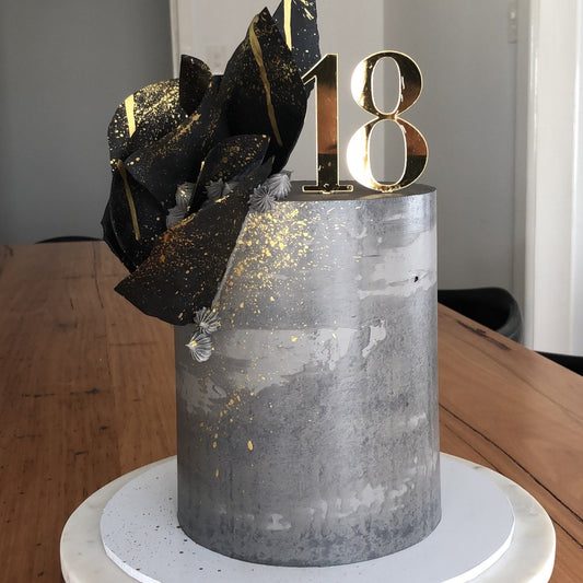 Serif Single Digit Cake Topper