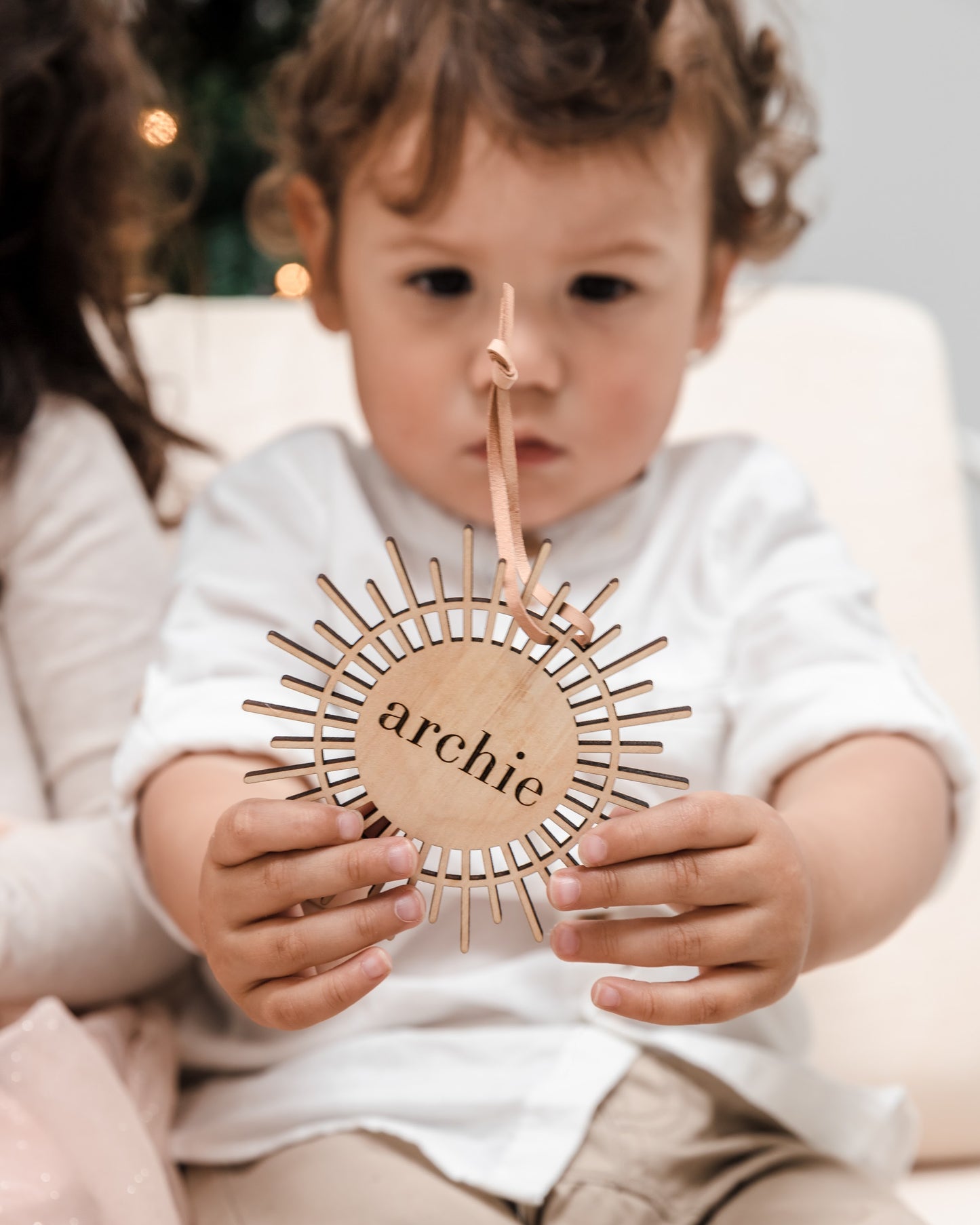 Personalised Rattan Christmas Baubles