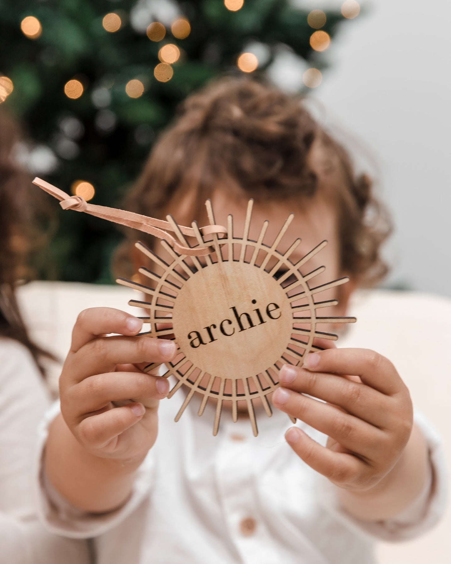 Personalised Rattan Christmas Baubles