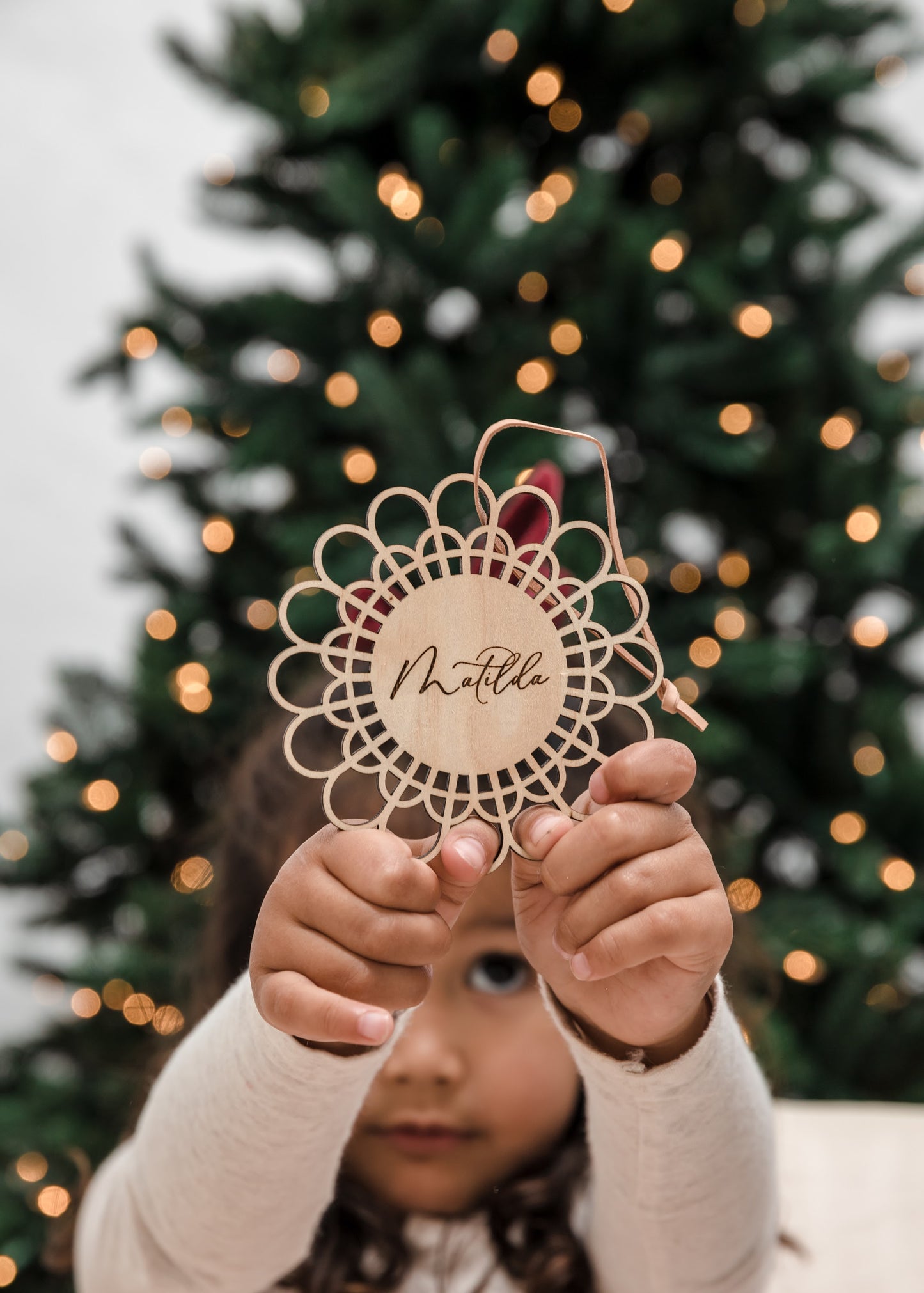 Personalised Rattan Christmas Baubles