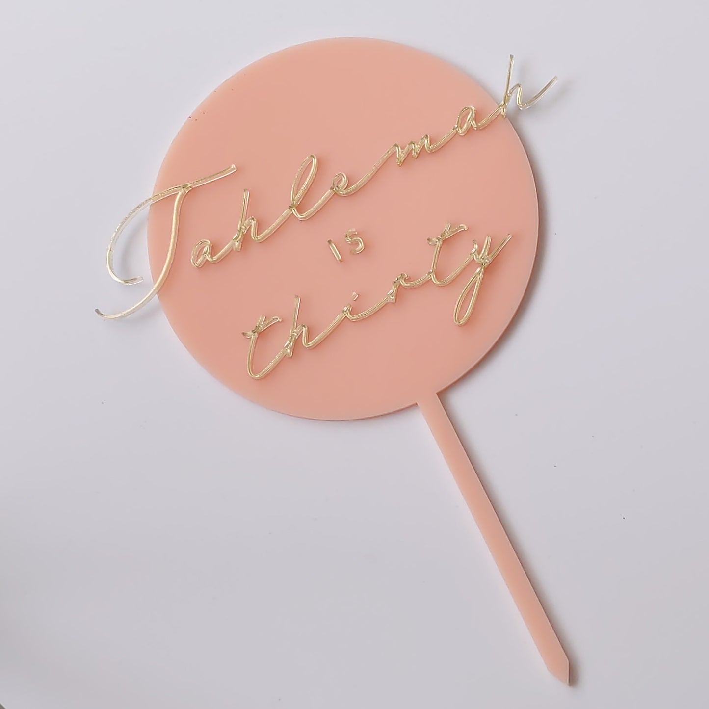 Name + Number Cake Topper