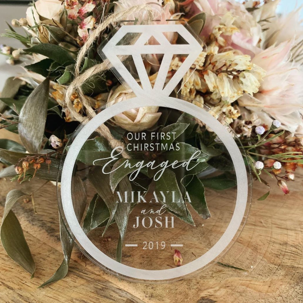 Personalised Engagement Bauble
