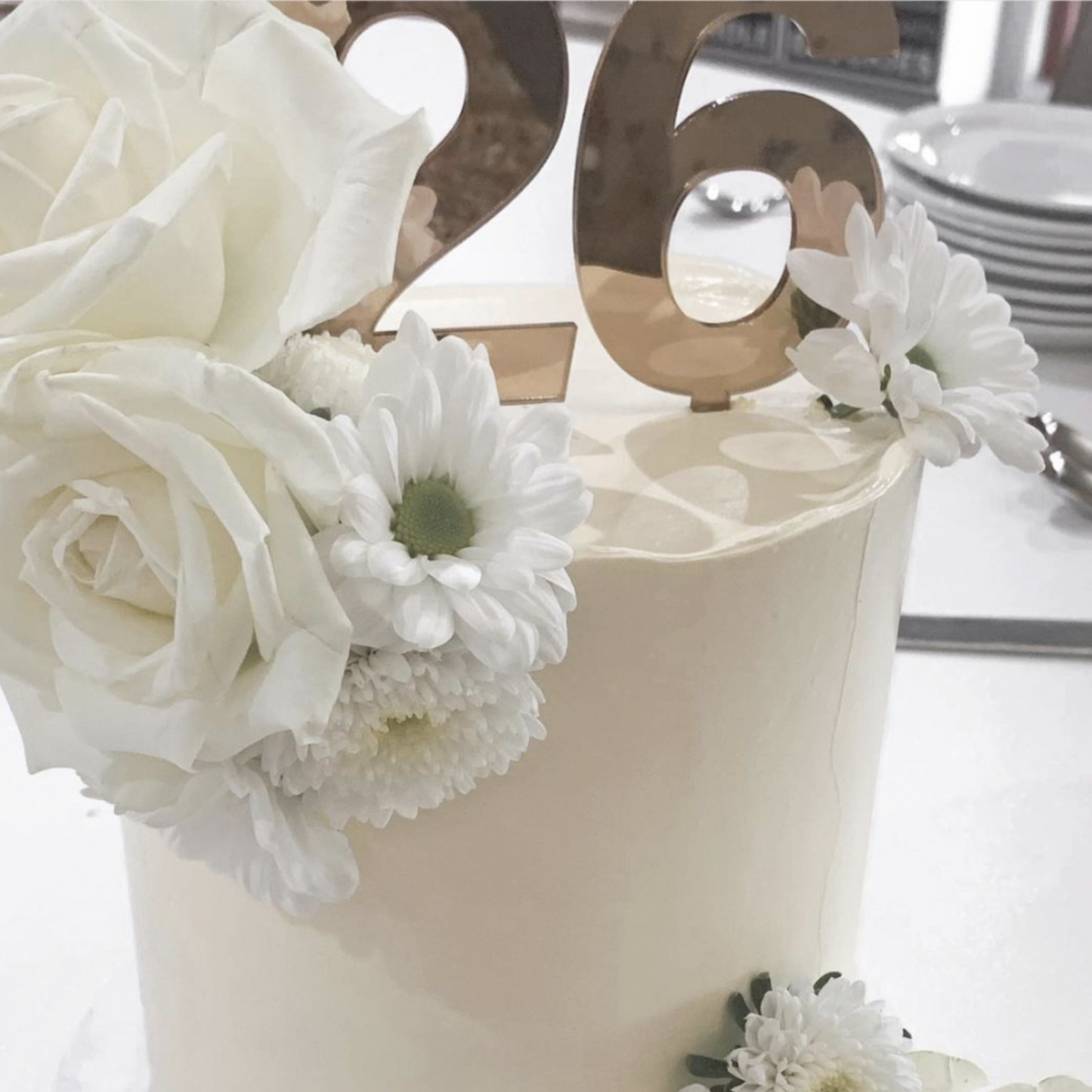 San Serif Single Digit Cake Topper