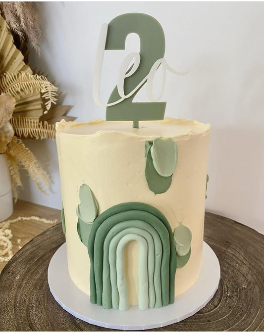 Name & Number  Cake Topper