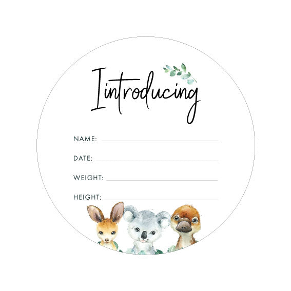 Aussie Animal Birth Announcement