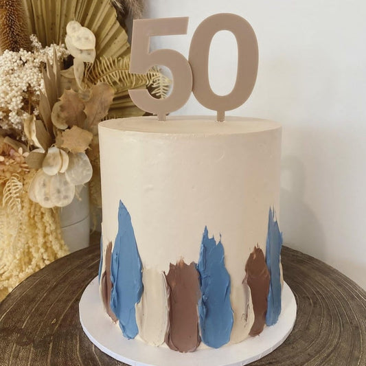 San Serif Single Digit Cake Topper