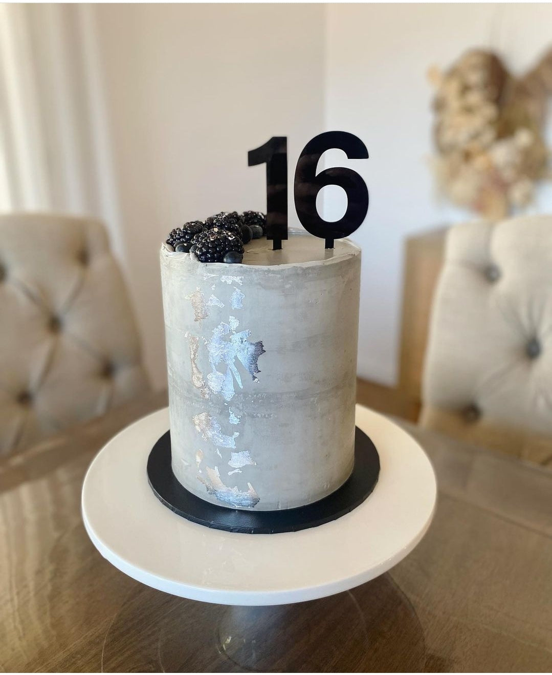 San Serif Single Digit Cake Topper