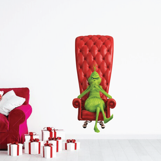 Grinch in Chair Wall Decal