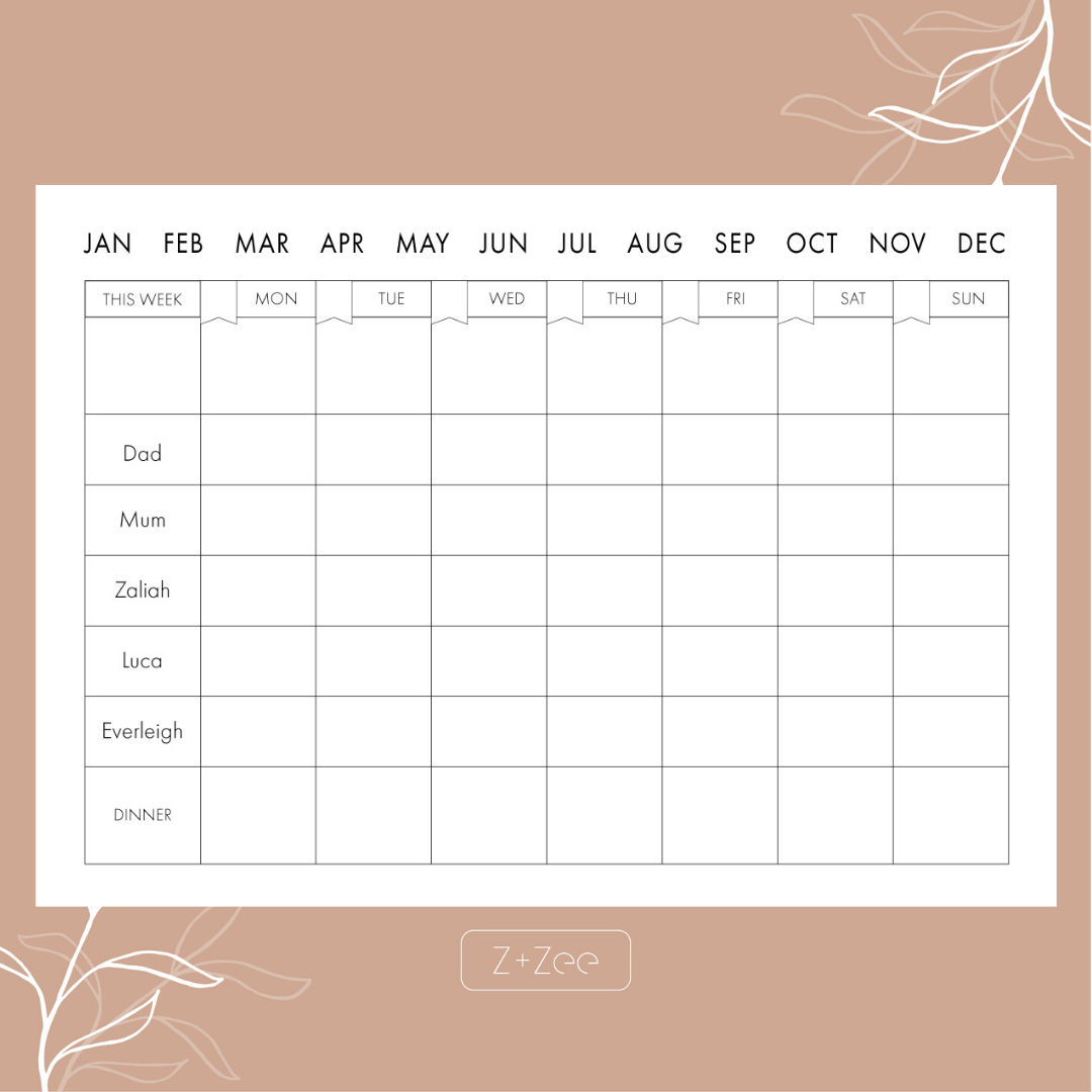 Weekly Family Calendar