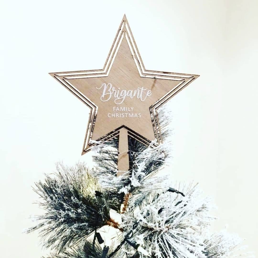 Personalised Christmas Star Topper