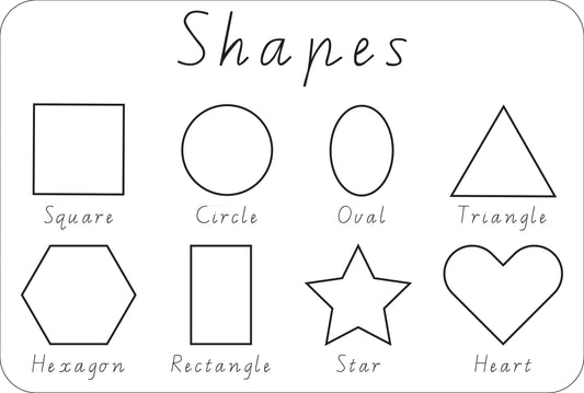 Shapes Trace and Wipe Board