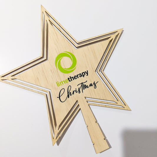 Personalised Business Christmas Star Topper